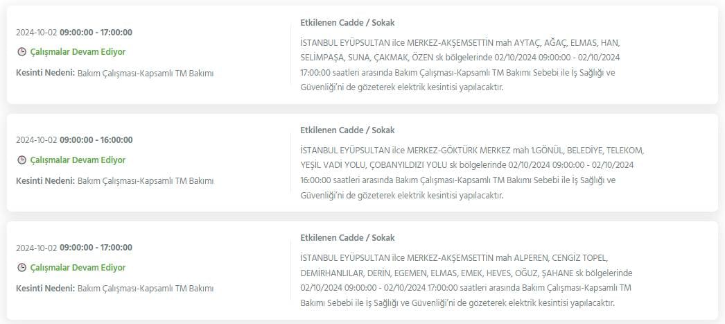 İstanbul'un 19 ilçesinde 8 saati bulacak elektrik kesintileri yaşanacak 14